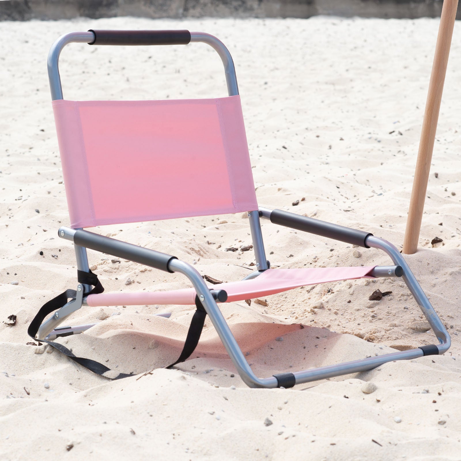 Havana Outdoors Beach Chair 2 Pack Folding Portable Summer Camping Outdoors - Dusty Rose-Furniture > Outdoor > Outdoor Chairs-PEROZ Accessories