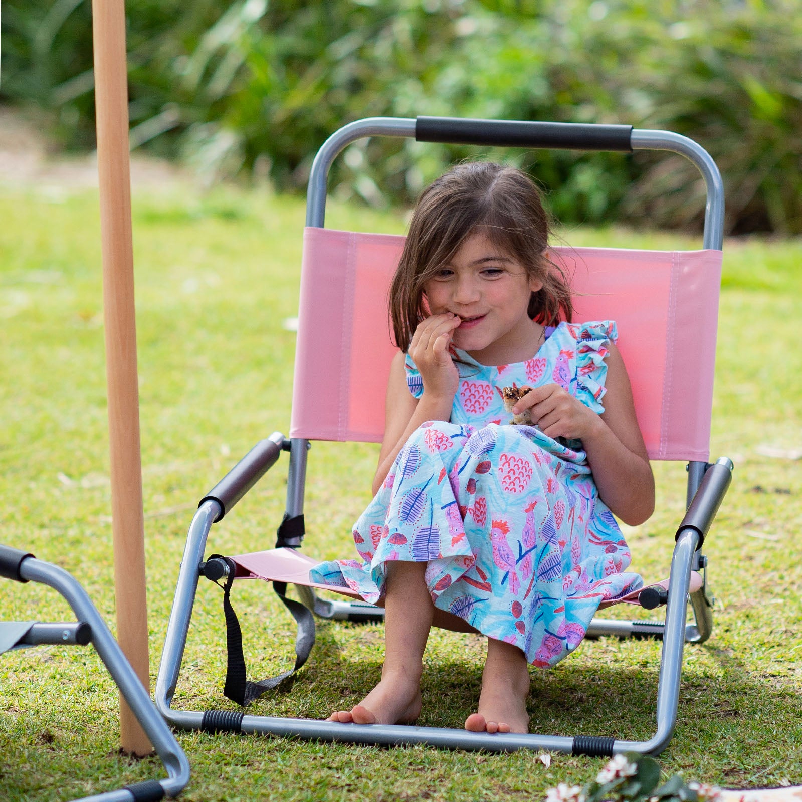 Havana Outdoors Beach Chair 2 Pack Folding Portable Summer Camping Outdoors - Dusty Rose-Furniture > Outdoor > Outdoor Chairs-PEROZ Accessories