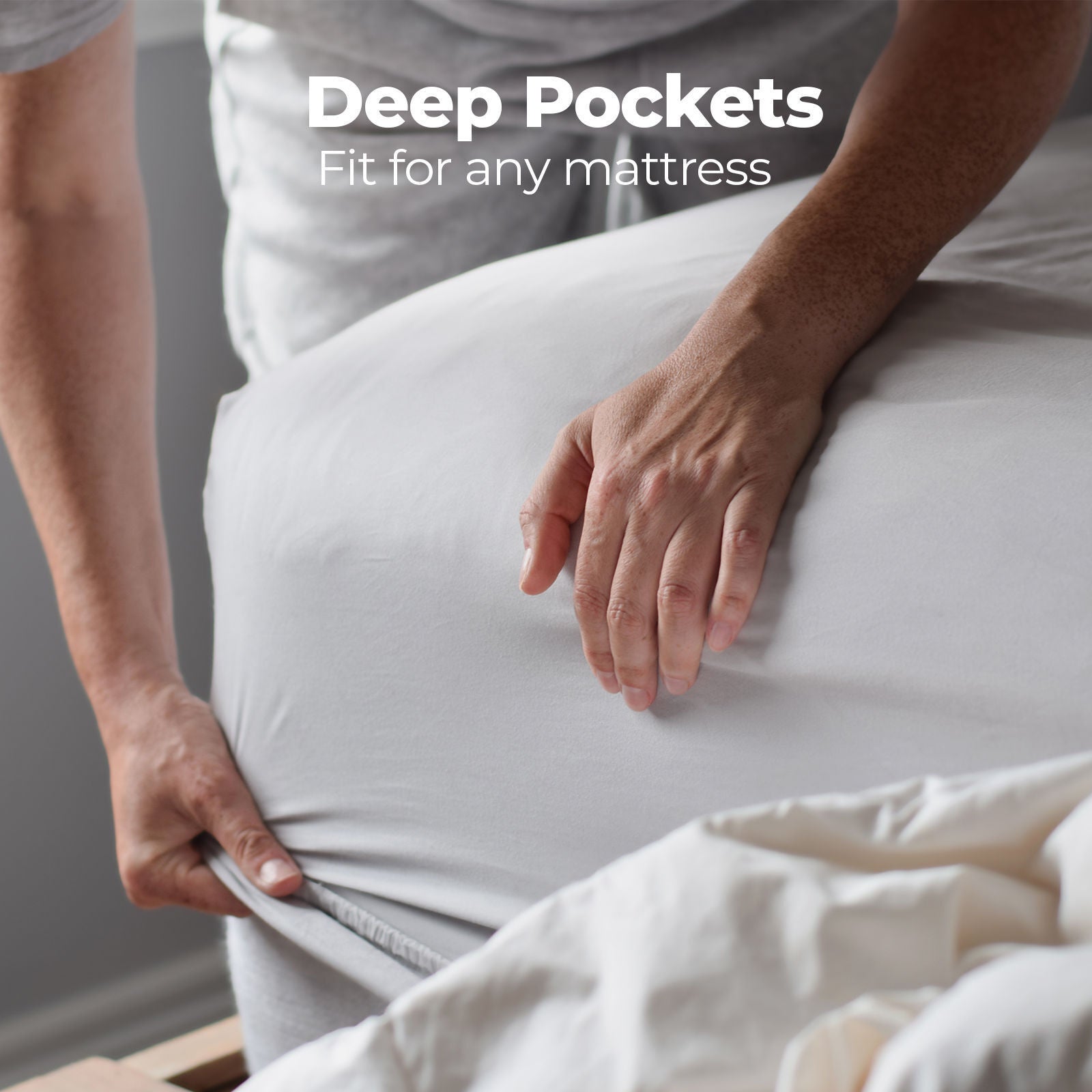 Royal Comfort 1500 Thread Count Cotton Rich Sheet Set 4 Piece Ultra Soft Bedding - Queen - Stone-Bed Sheets-PEROZ Accessories