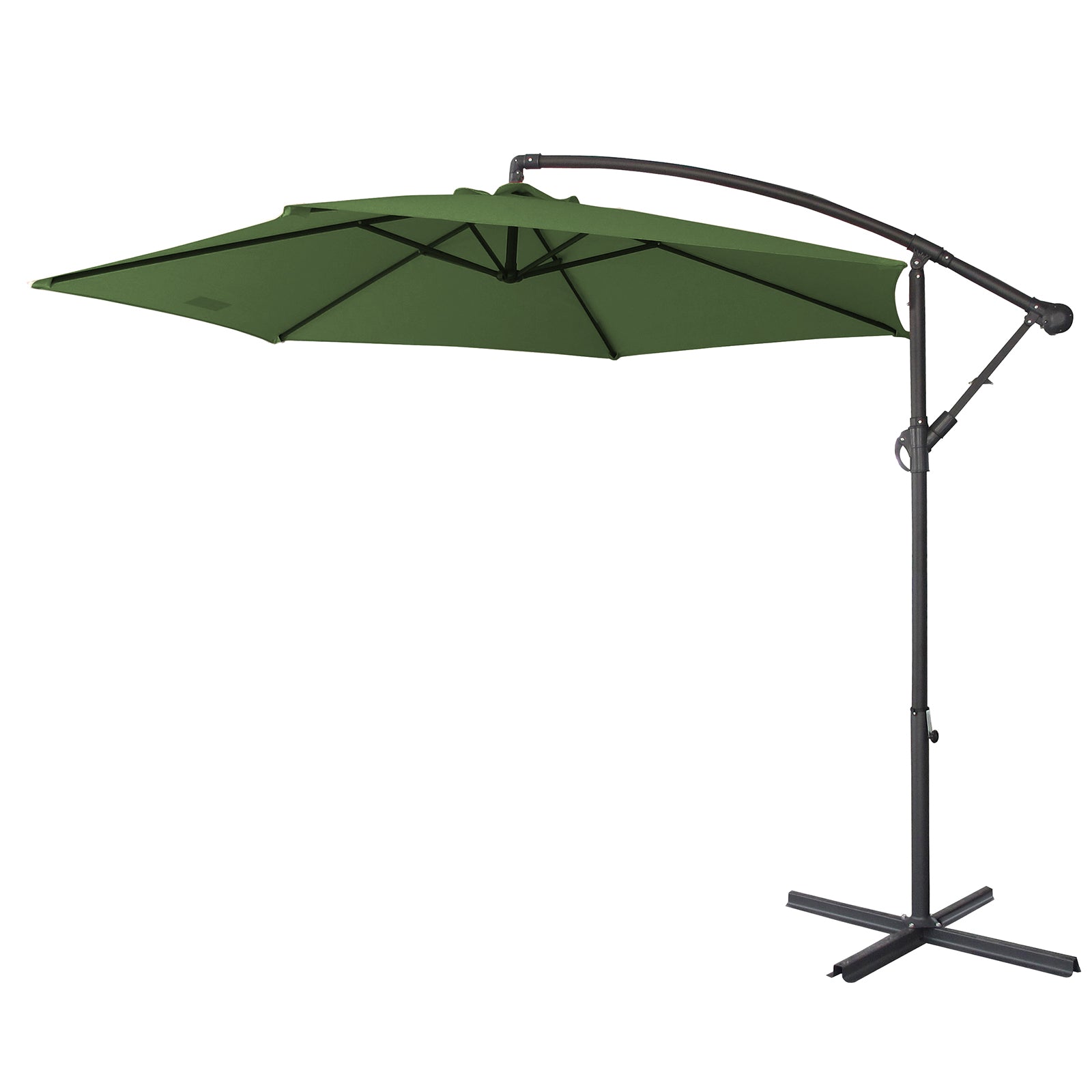 Milano 3M Outdoor Umbrella Cantilever With Protective Cover Patio Garden Shade - Green-Furniture > Outdoor > Outdoor Furniture Accessories-PEROZ Accessories