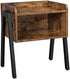 Vintage Nightstand Stackable End Table Wood Look Accent Furniture Metal Frame-Bedside Tables-PEROZ Accessories