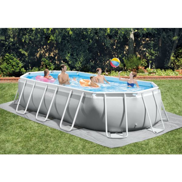 INTEX 5.03M X 2.74M X 1.22M PRISM FRAME OVAL POOL SET-Home & Garden > Pool & Accessories > Swimming Pools-PEROZ Accessories