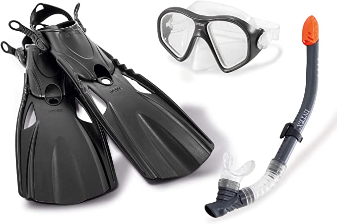 INTEX REEF RIDEr mask and snorkel sports set-Outdoor Recreation > Boating > Boating Accessories-PEROZ Accessories