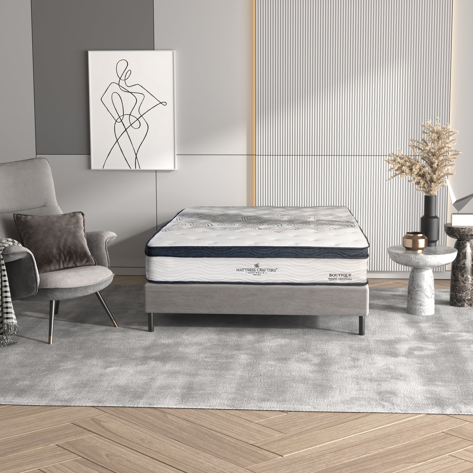 Boutique Single Mattress 7 zone Pocket Spring Memory Foam-Furniture > Mattresses-PEROZ Accessories