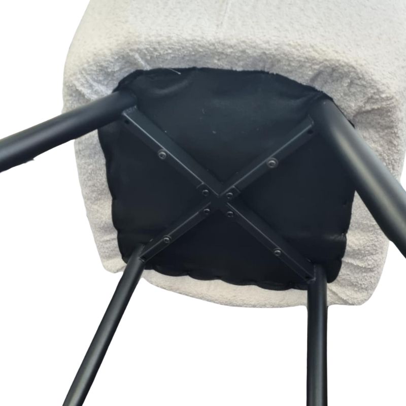 4PCS Neo Softy Light Grey Fabric Dining Chairs-Furniture > Dining > Kitchen & Dining Chairs-PEROZ Accessories