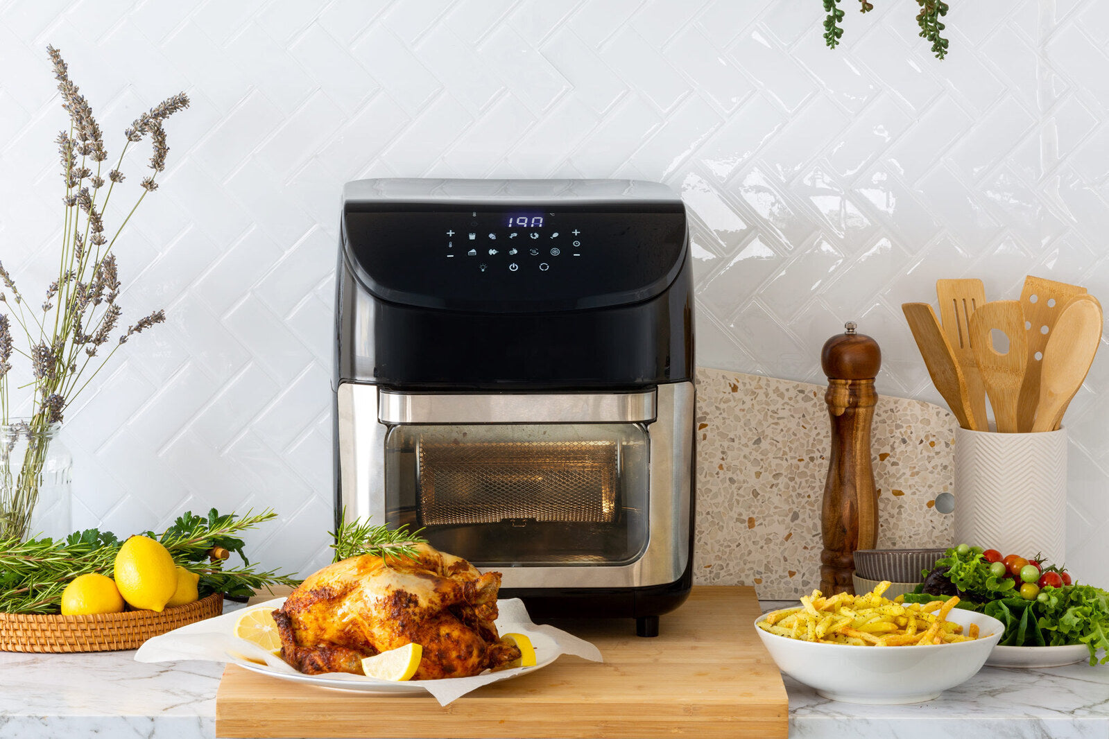 12L Digital Air Fryer w/ 200C, 7 Cooking Settings & Rotisserie Function-Appliances > Kitchen Appliances-PEROZ Accessories