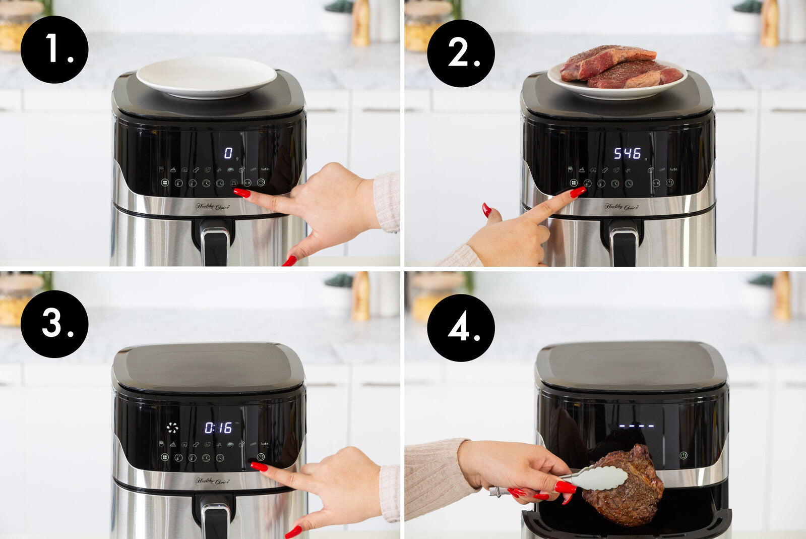 7L Air Fryer Wiz w/ Built-In Scale, 200C, 9 Cooking Programs-Appliances > Kitchen Appliances-PEROZ Accessories