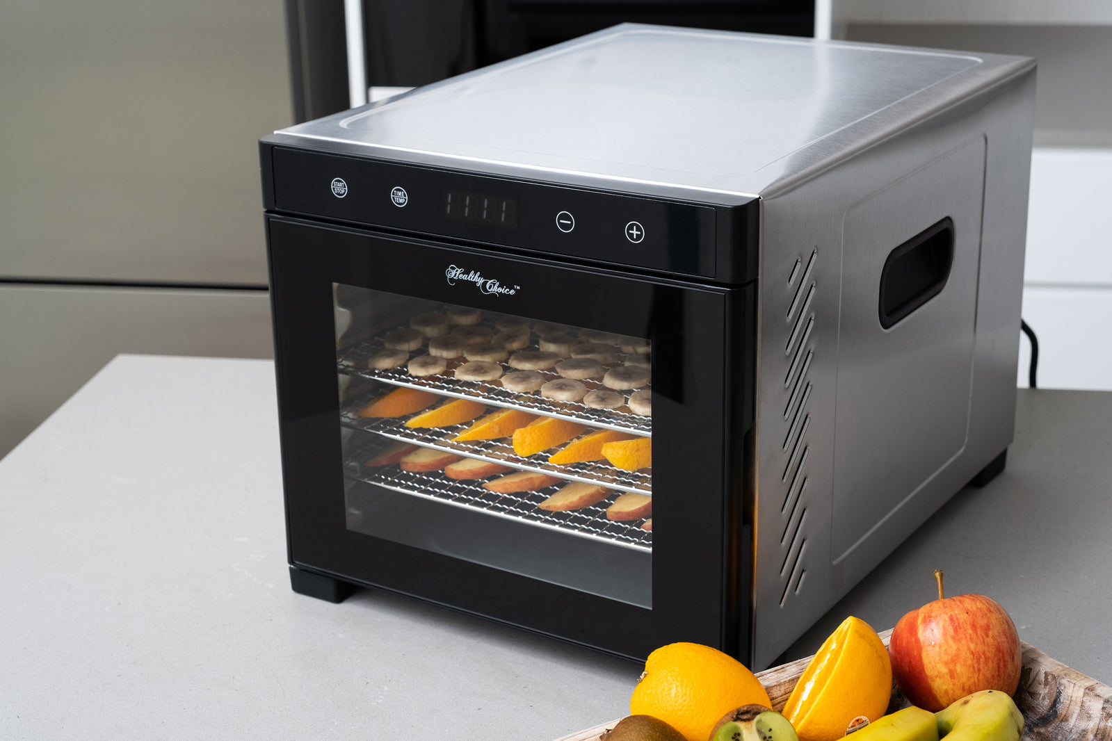 Stainless Steel Food Dehydrator with Large Capacity 6 Trays-Appliances > Kitchen Appliances-PEROZ Accessories