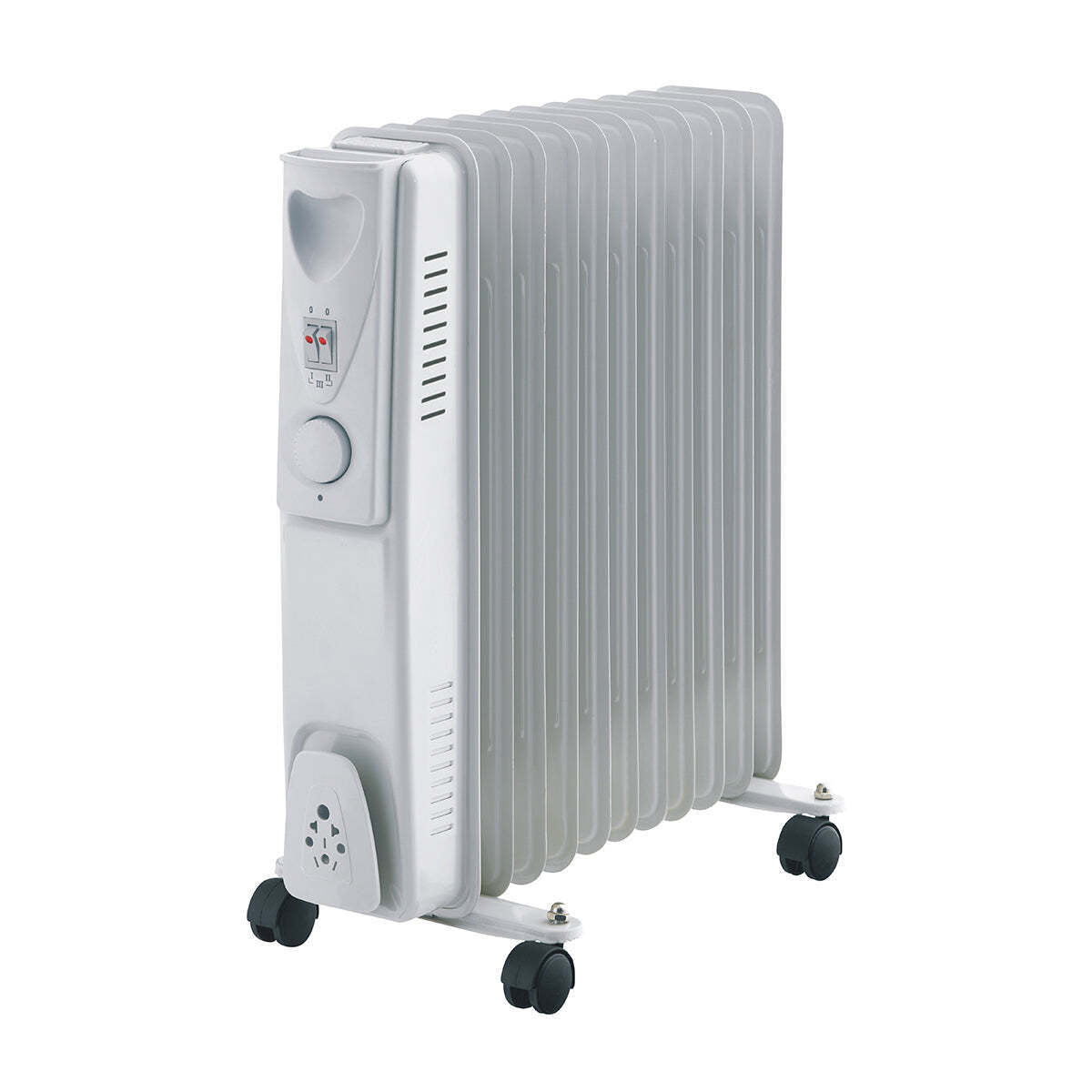 11-Fin Oil Column Heater 2400W w/ 3 Heat Settings & Wheels-Appliances > Heaters-PEROZ Accessories