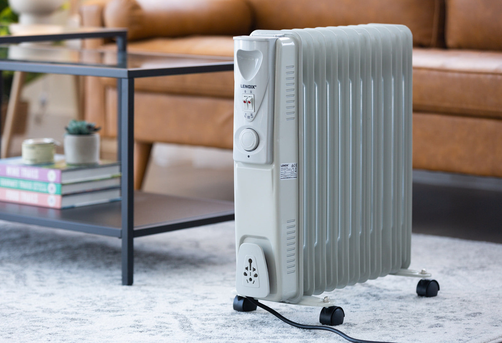 11-Fin Oil Column Heater 2400W w/ 3 Heat Settings & Wheels-Appliances > Heaters-PEROZ Accessories