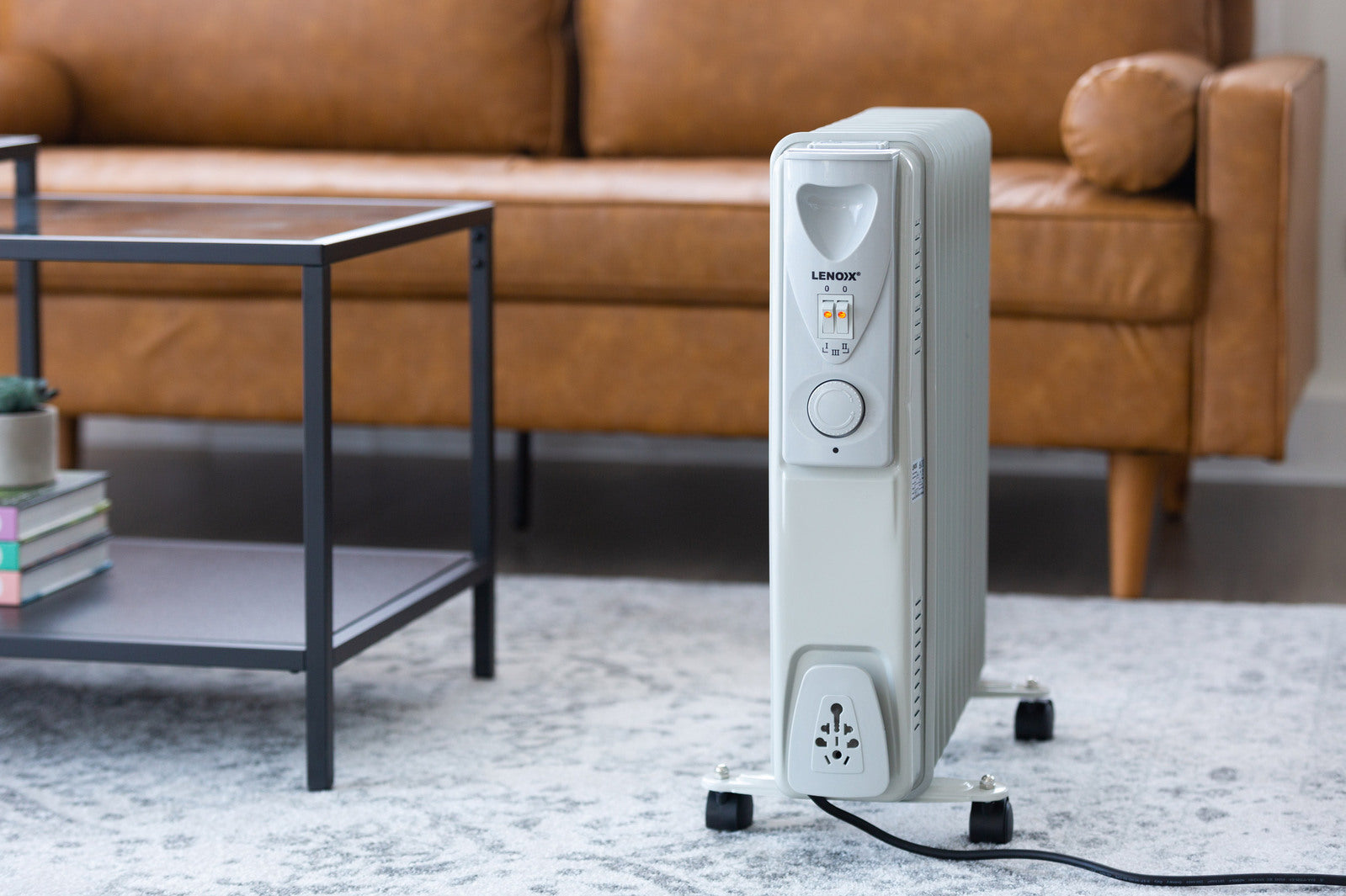 11-Fin Oil Column Heater 2400W w/ 3 Heat Settings & Wheels-Appliances > Heaters-PEROZ Accessories