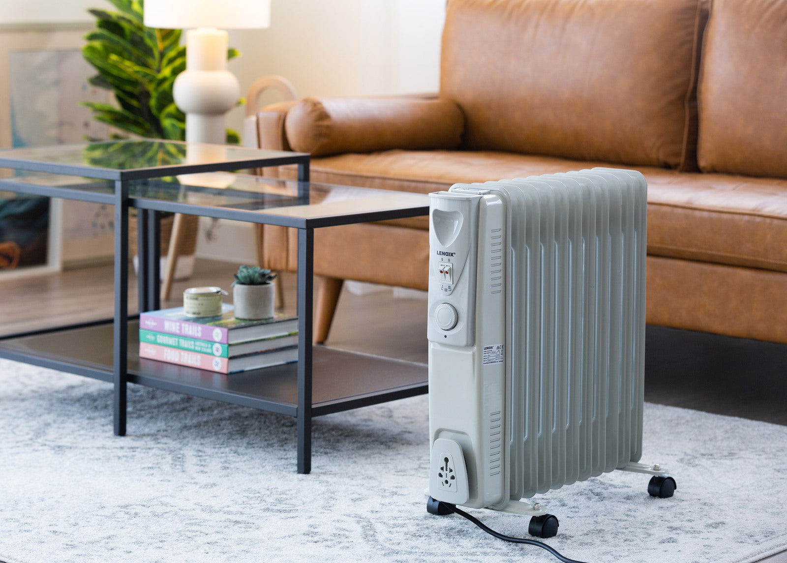 11-Fin Oil Column Heater 2400W w/ 3 Heat Settings & Wheels-Appliances > Heaters-PEROZ Accessories