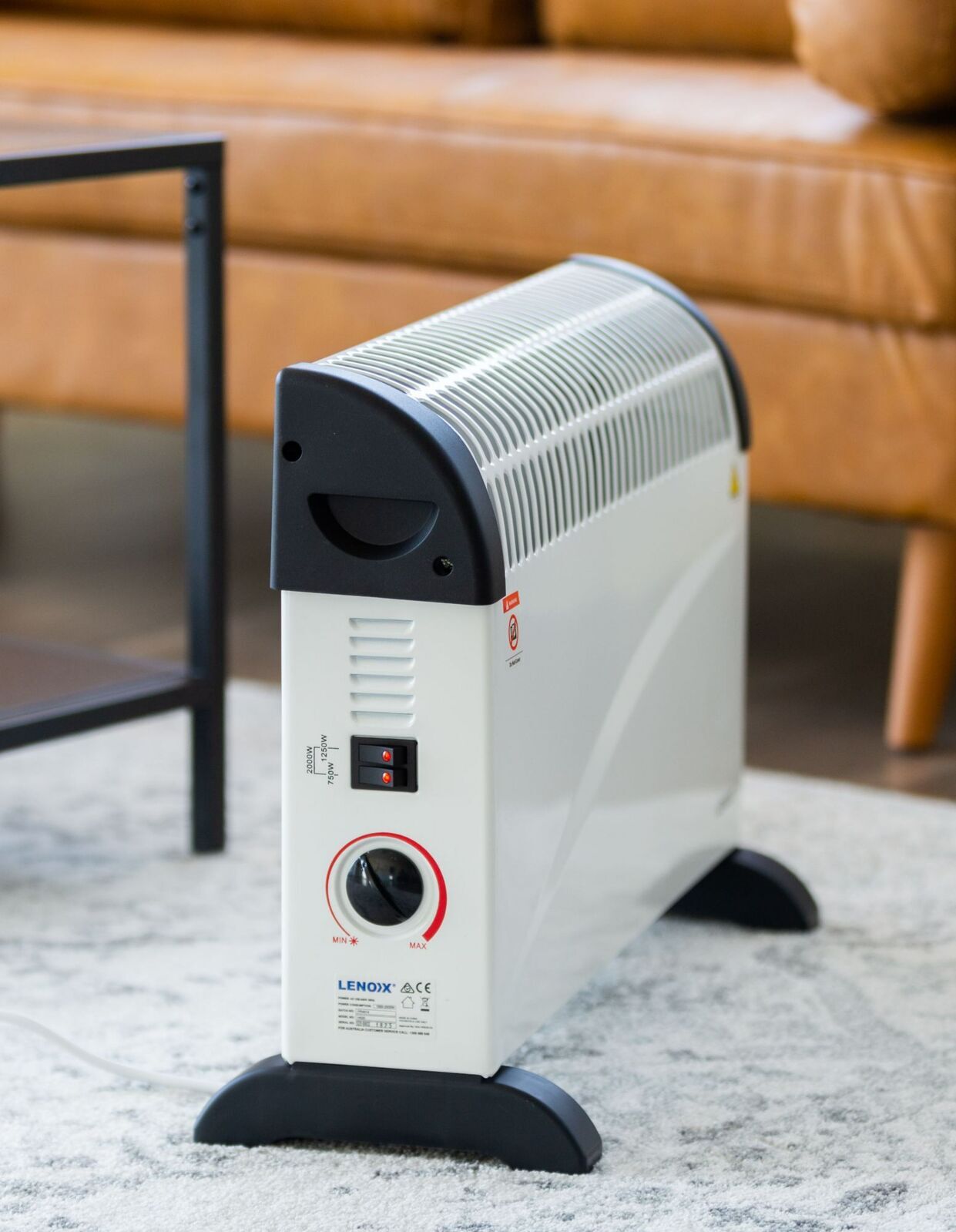 Portable Convector Heater 2000W, 3 Heat Settings-Appliances > Heaters-PEROZ Accessories