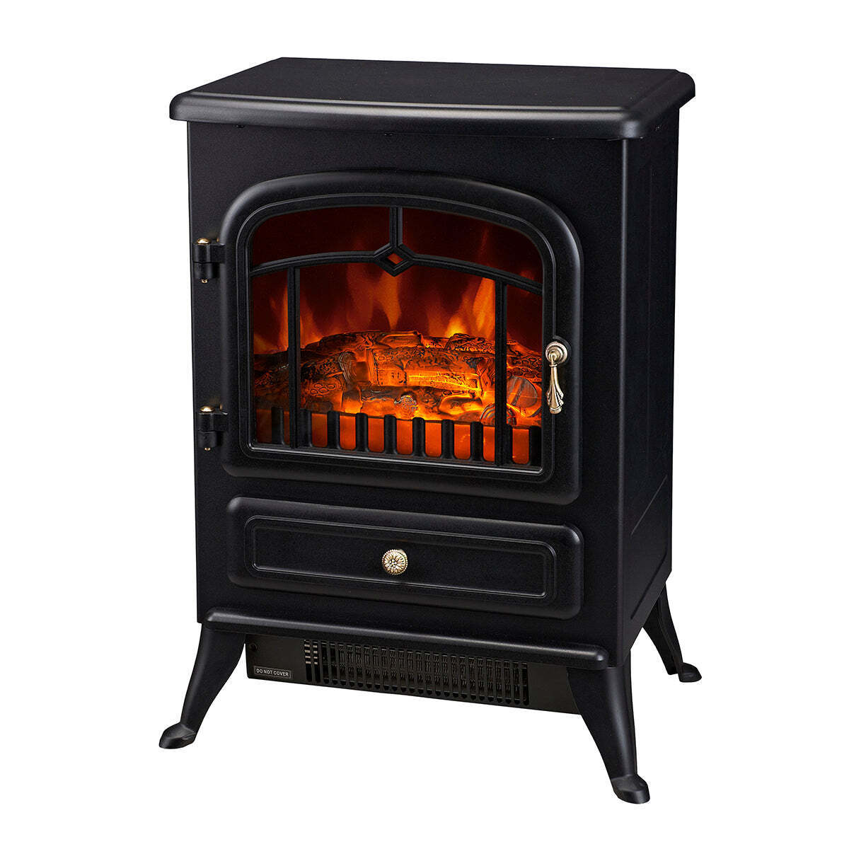 Electric Fireplace Heater w/ Real Flame Effect & 2 Heat Settings-Heaters-PEROZ Accessories