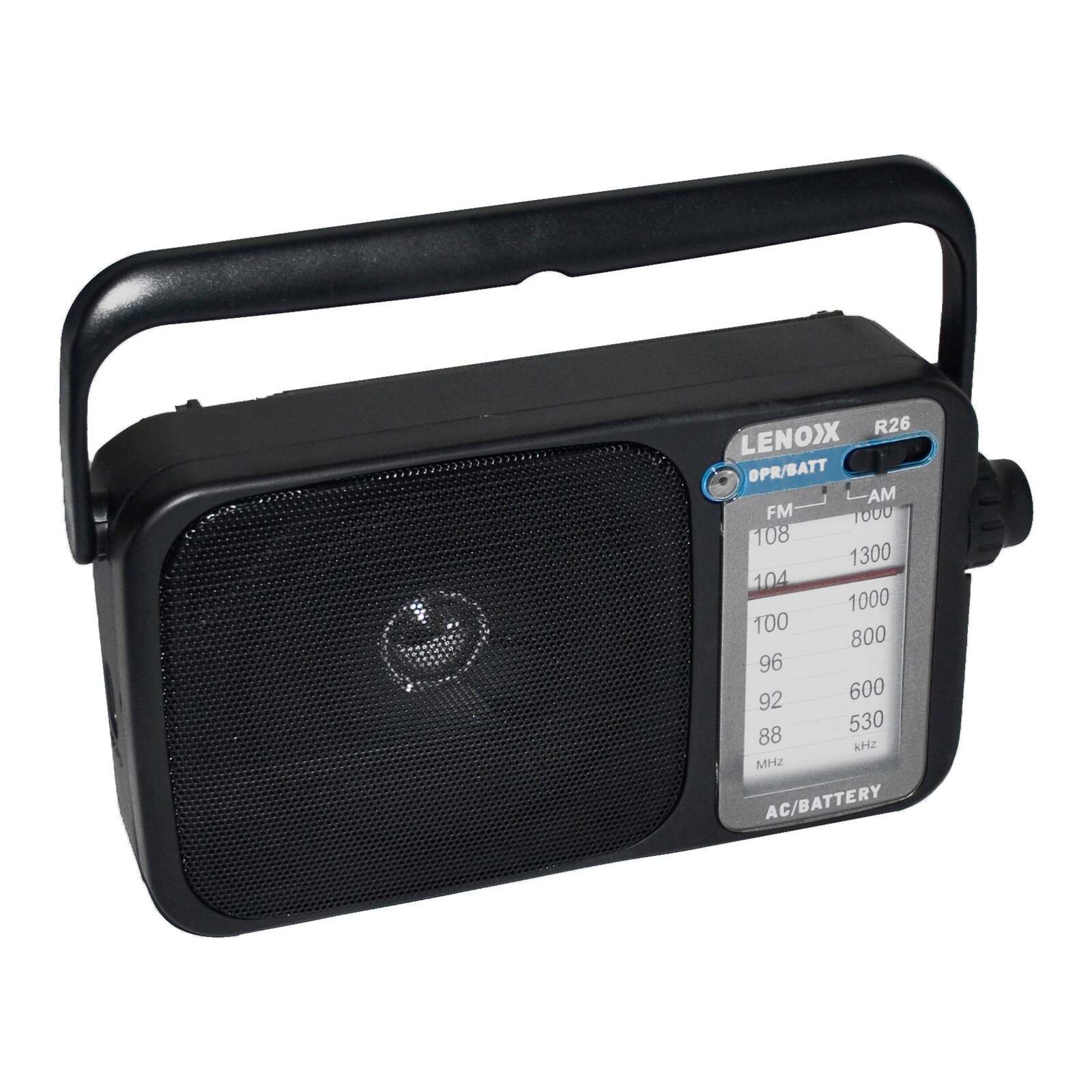 AM/FM Mantle Radio (Black) Battery Operated, w/ Bandwidth 540-1600-Audio & Video > Speakers-PEROZ Accessories