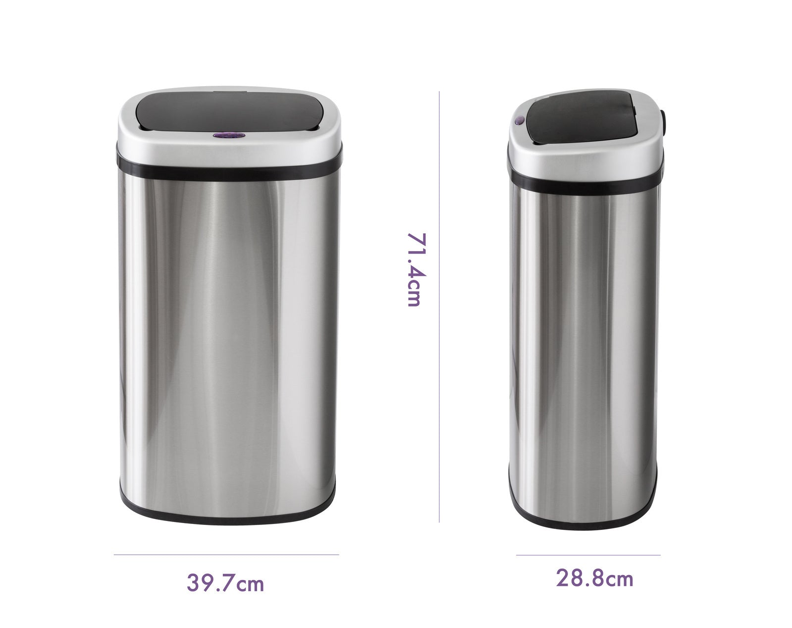 60L Stainless Steel Motion Sensor Rubbish Bin-Home & Garden > Kitchen Bins > Automatic Bins-PEROZ Accessories