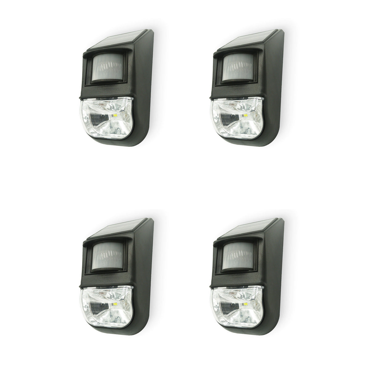 Lenoxx Solar-Powered Motion Sensor Light (4-Piece), Detects Motion, Rechargeable-Outdoor Lights-PEROZ Accessories