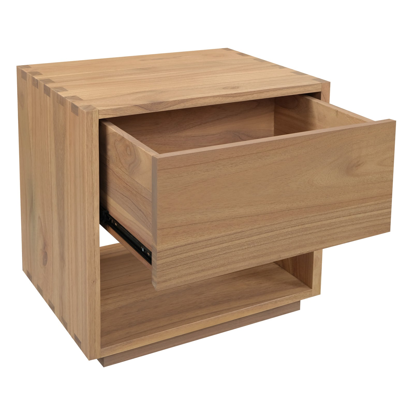 Oscar 1 Drawer Bedside Table (Natural)-BedSide Tabless-PEROZ Accessories