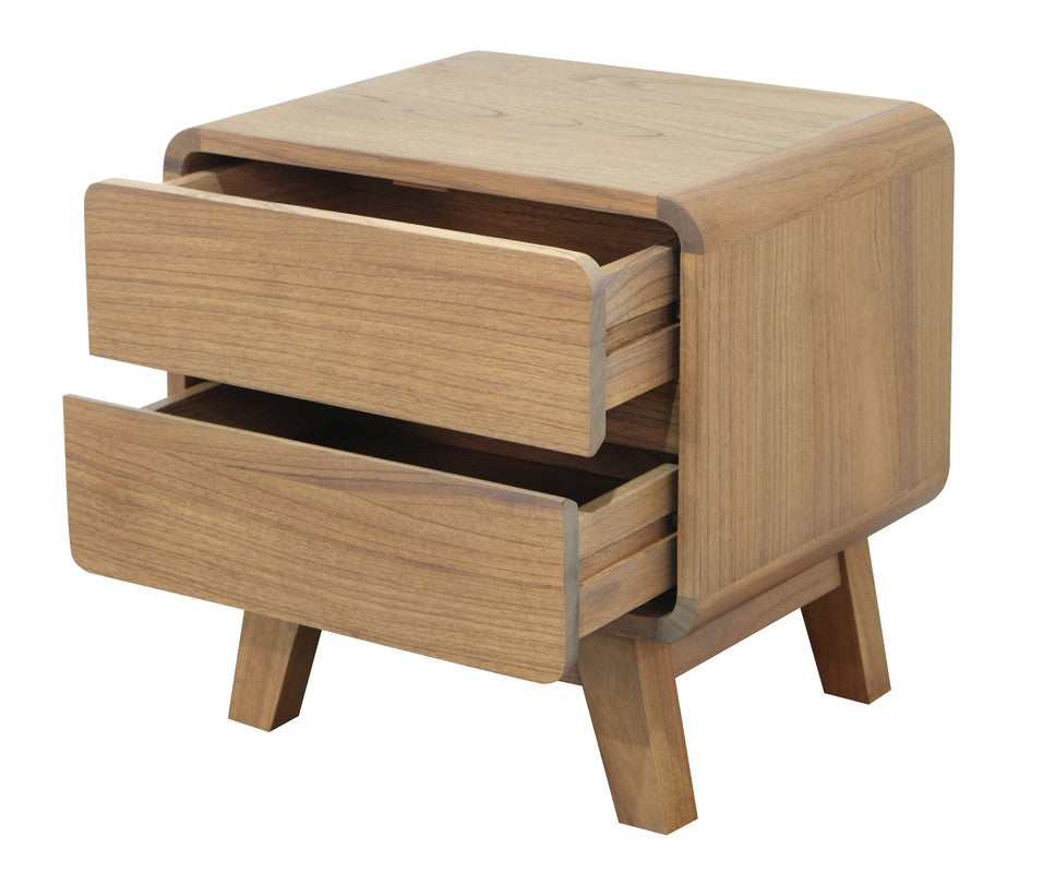 Providence 2 Drawer Bedside Table (Natural)-Furniture > Bedroom > Bedside Tables-PEROZ Accessories