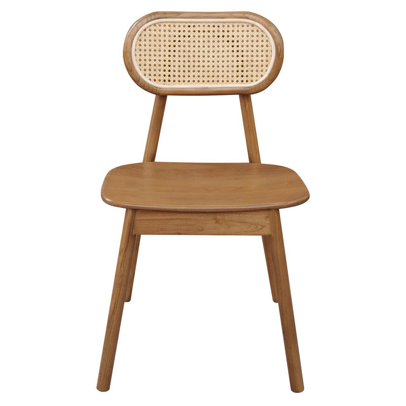 Kelly Rattan Dining Chair (Almond)-Furniture > Dining > Kitchen & Dining Chairs-PEROZ Accessories