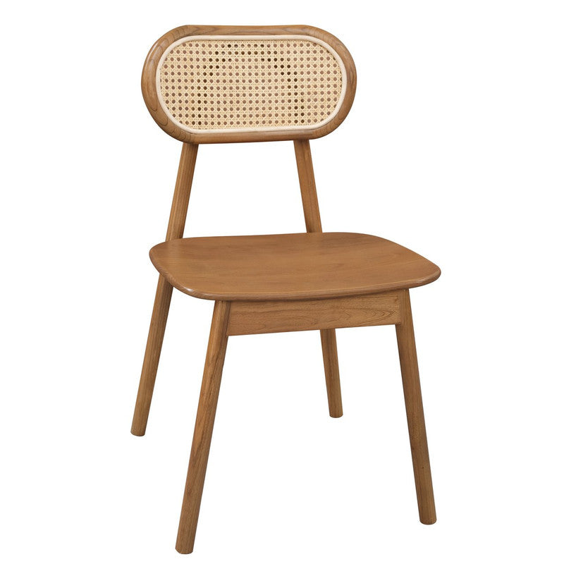 Kelly Rattan Dining Chair (Almond)-Furniture > Dining > Kitchen & Dining Chairs-PEROZ Accessories