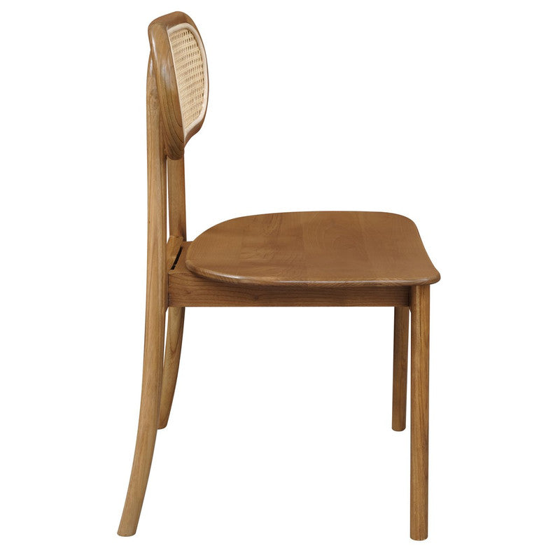 Kelly Rattan Dining Chair (Almond)-Furniture > Dining > Kitchen & Dining Chairs-PEROZ Accessories