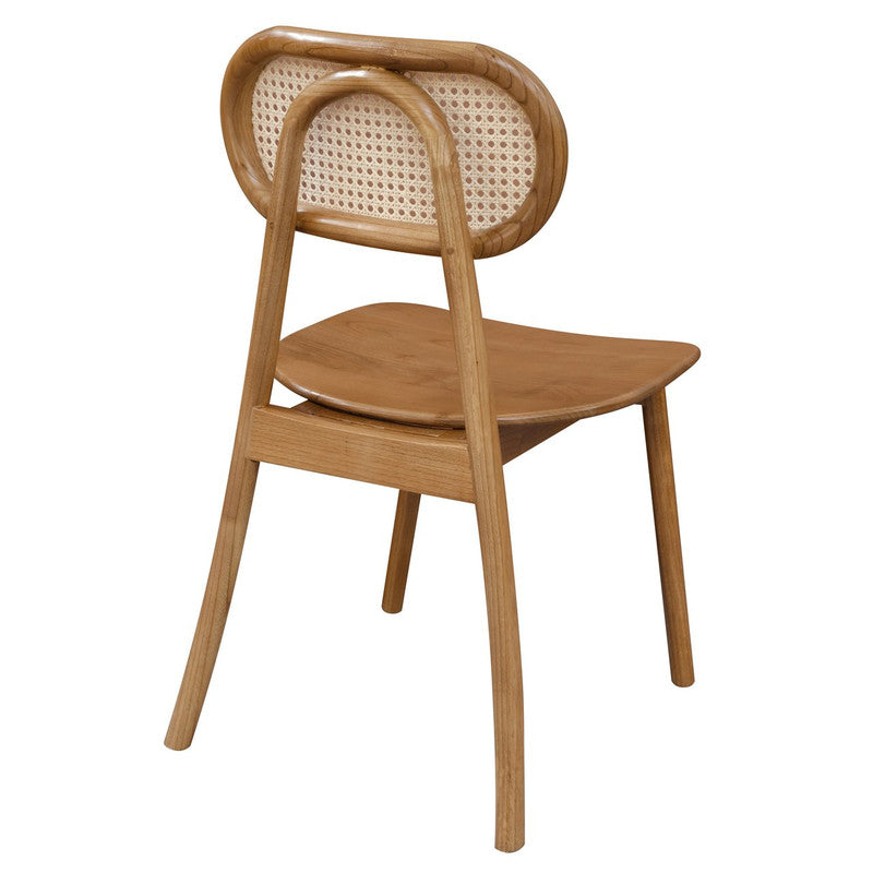 Kelly Rattan Dining Chair (Almond)-Furniture > Dining > Kitchen & Dining Chairs-PEROZ Accessories