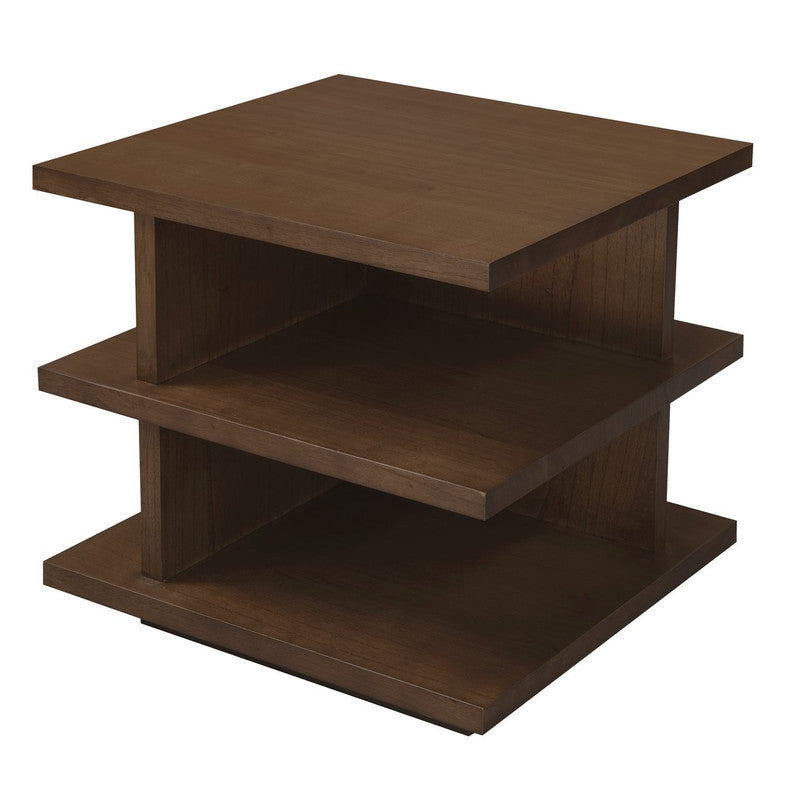 Hudson Oversized Square Side Table (Walnut)-Furniture > Living Room > Side Tables-PEROZ Accessories