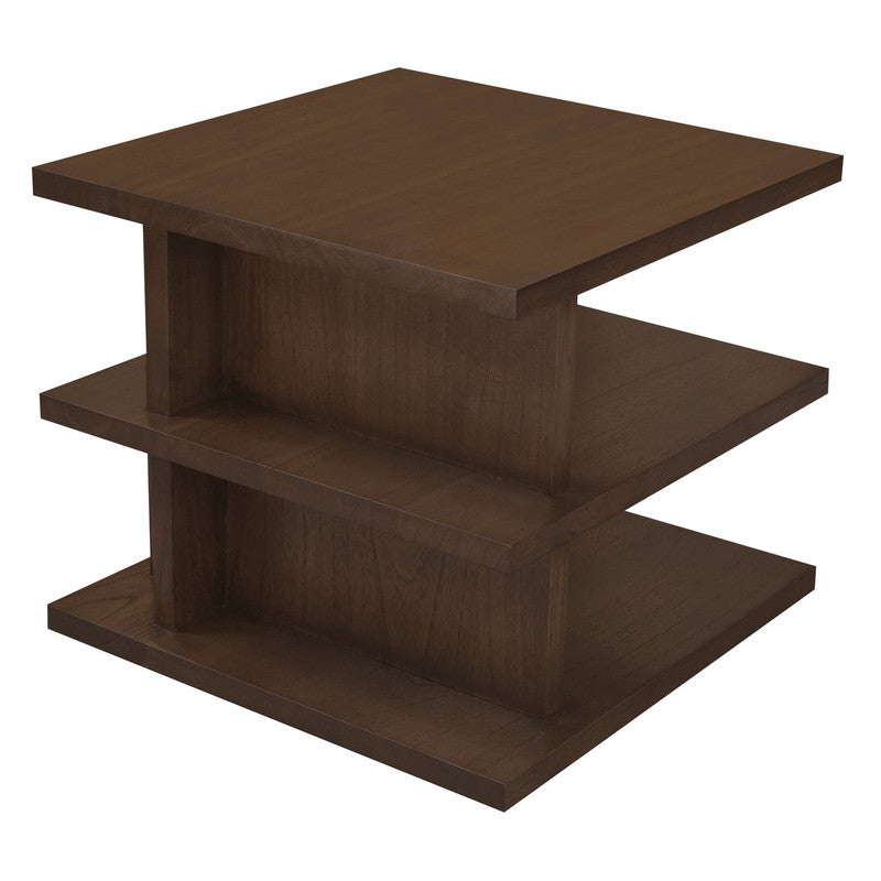 Hudson Oversized Square Side Table (Walnut)-Furniture > Living Room > Side Tables-PEROZ Accessories