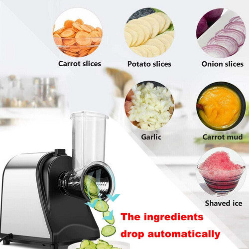 Electric Grater Vegetable Food Rotary Drum Grater Chopper Slicer-Electric Graters-PEROZ Accessories