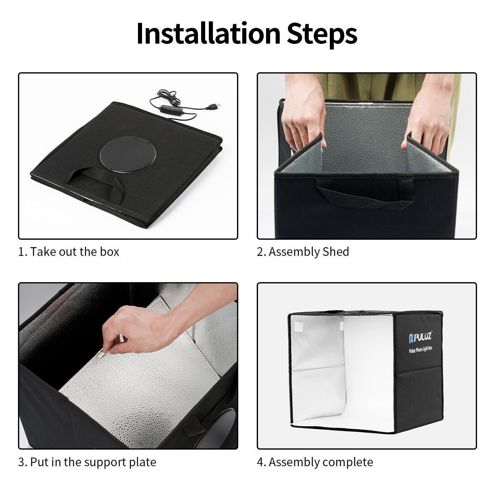 40CM Portable Photo Studio LED Light Tent Bar Cube Soft Box Room Photography-Audio & Video > Photography-PEROZ Accessories