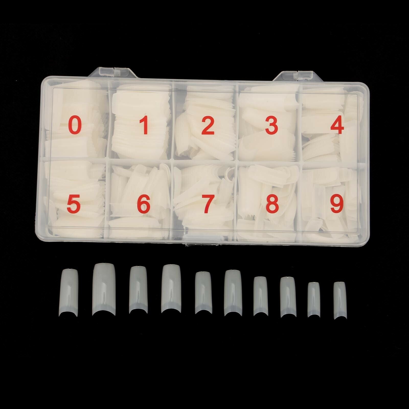 500Pcs Fake French Nail Tips White Clear Stiletto False Gel Pointy Art Acrylic-Health & Beauty > Makeup > Nail Care-PEROZ Accessories