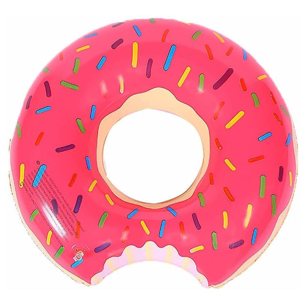 2pcs Pink Inflatable Giant Donut Raft Swim Ring Float Swimming Pool Beach Lounge Pink Coff 90CM-Baby & Kids > Ride On Cars, Go-karts & Bikes > Ride On Cars-PEROZ Accessories