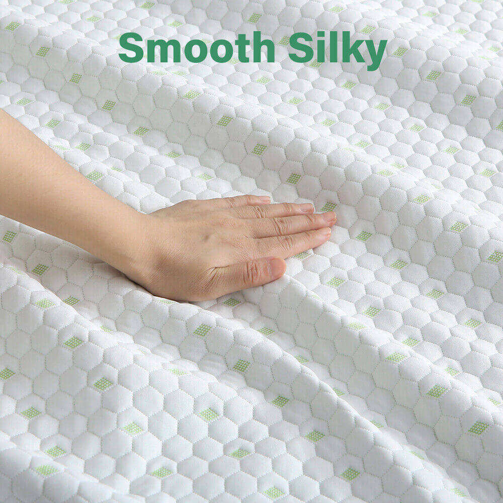 Mattress Protector Bamboo Cotton Mattress Cover Waterproof S Fitted Cover-Furniture > Mattresses > Mattress Toppers-PEROZ Accessories