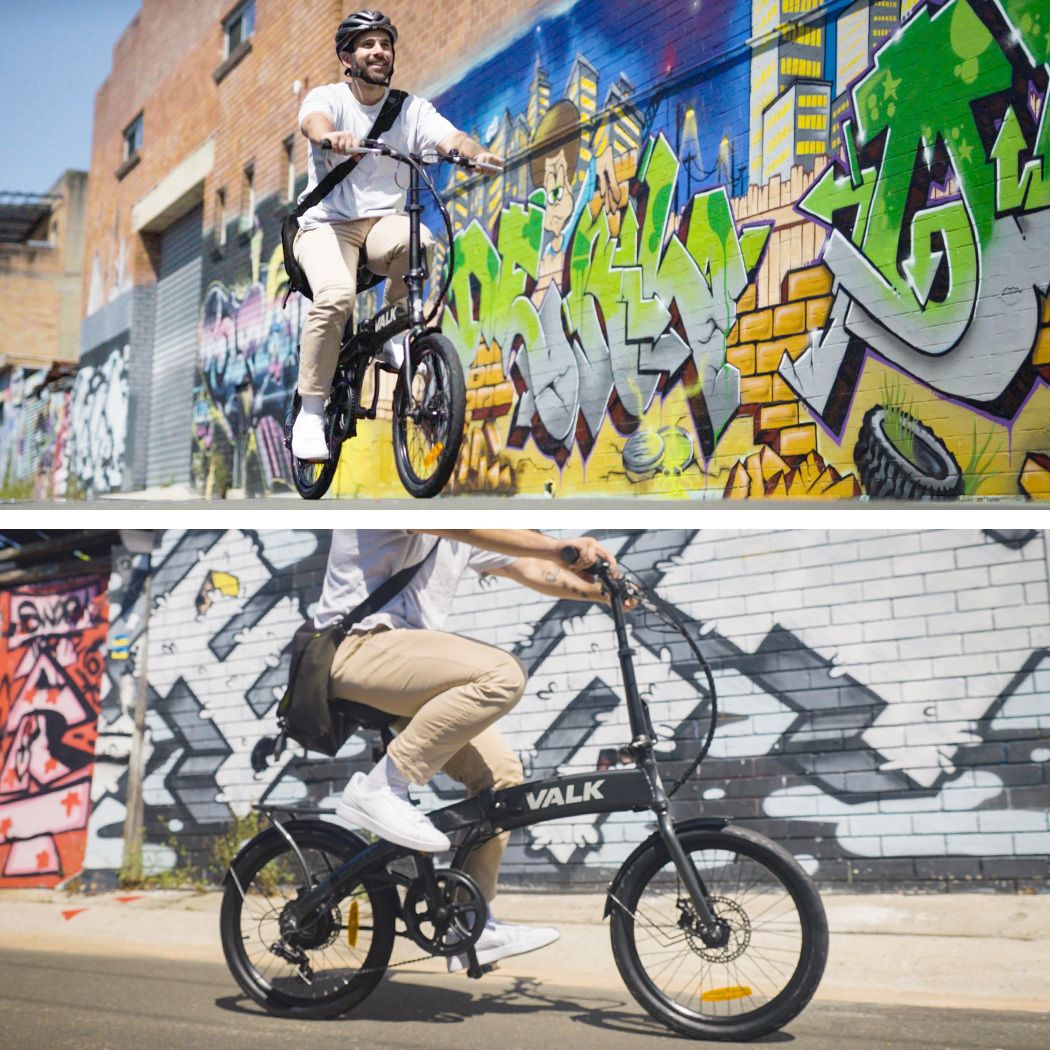 VALK Shuttle 5 Electric Folding Bike, Gen II, 20" Tyres, Shimano 7-Speed, Dark Grey-Sports & Fitness > Bikes & Accessories-PEROZ Accessories