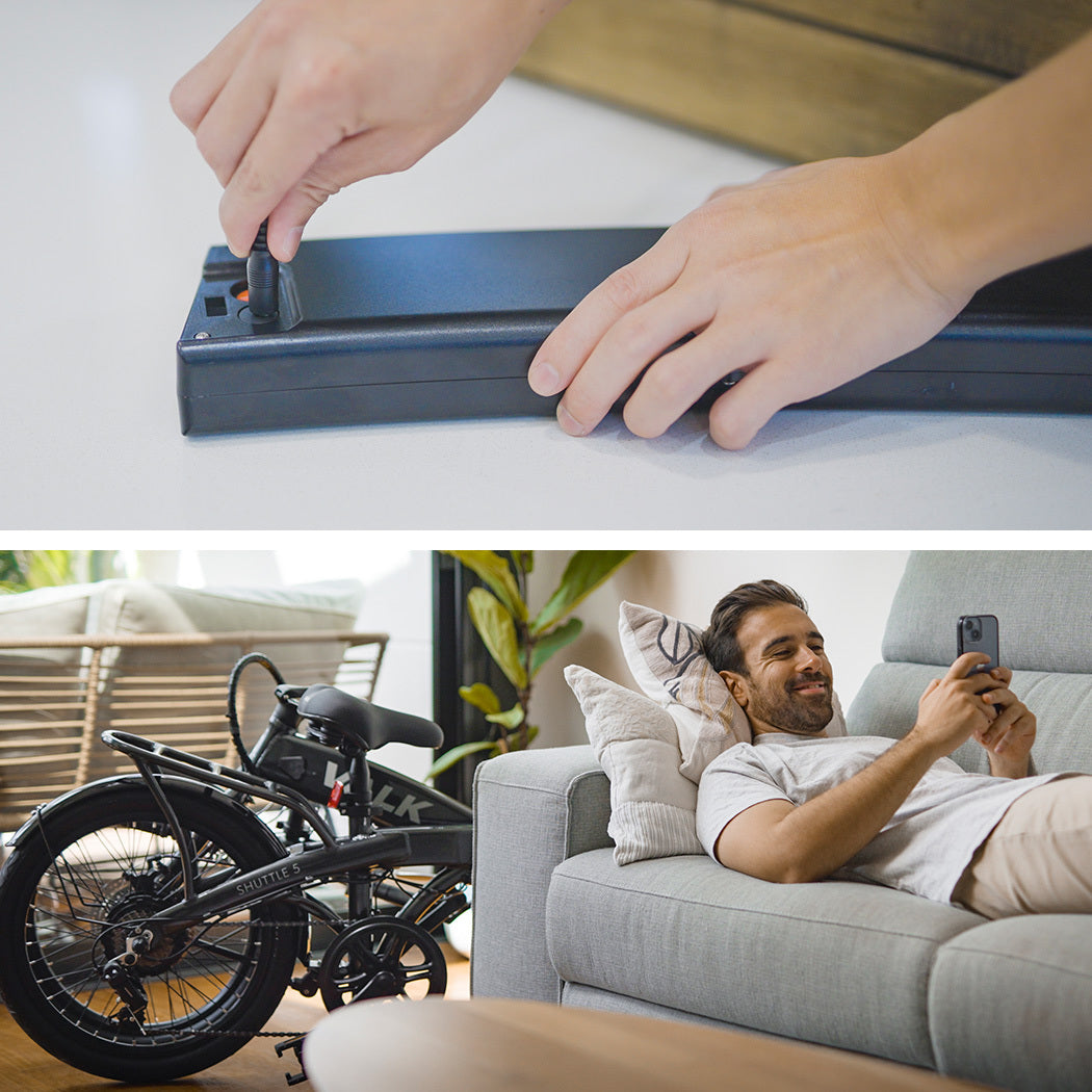 VALK Shuttle 5 Electric Folding Bike, Gen II, 20" Tyres, Shimano 7-Speed, Dark Grey-Sports & Fitness > Bikes & Accessories-PEROZ Accessories