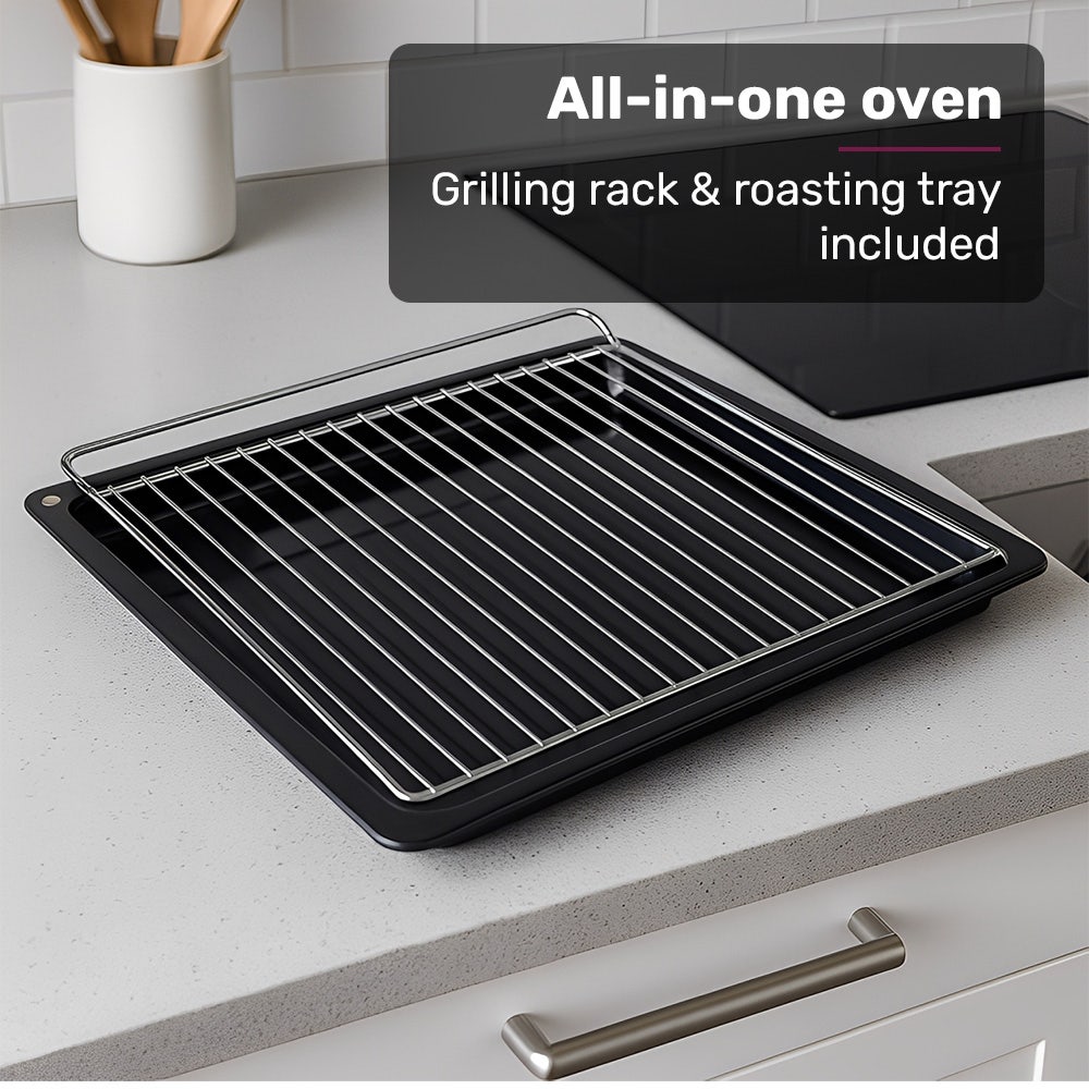 EuroChef 60cm Stainless Built-in 70L Grill 8 Function Fan Forced Electric Wall Oven-Wall Ovens-PEROZ Accessories