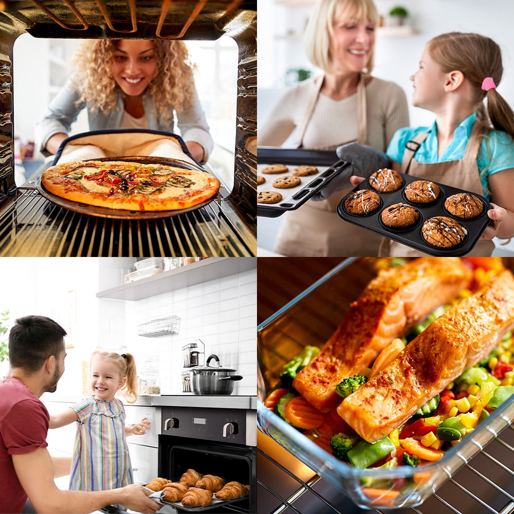EuroChef 60cm Stainless Built-in 70L Grill 8 Function Fan Forced Electric Wall Oven-Wall Ovens-PEROZ Accessories