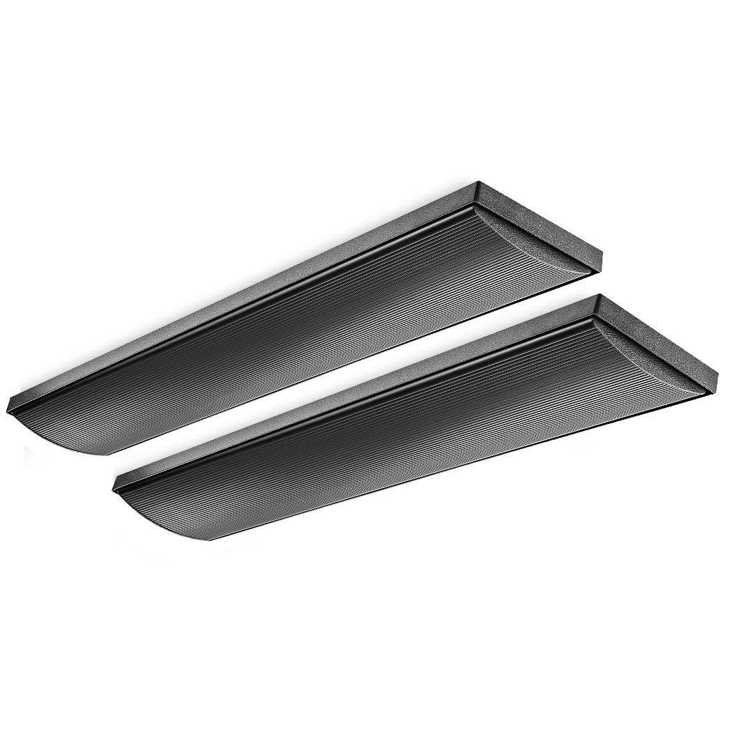 2 x BIO 2400W Outdoor Strip Heater, Radiant Electric Slimline Heat Bar Panel, 10A Plug-Appliances > Heaters-PEROZ Accessories