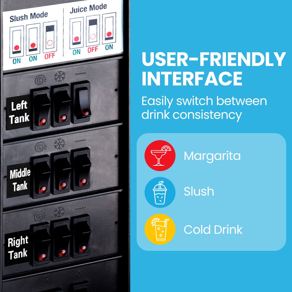 POLYCOOL 36L Slushie Machine Granita Commercial Slush Slurpee Maker Slushy Juice-Slushie Machines-PEROZ Accessories