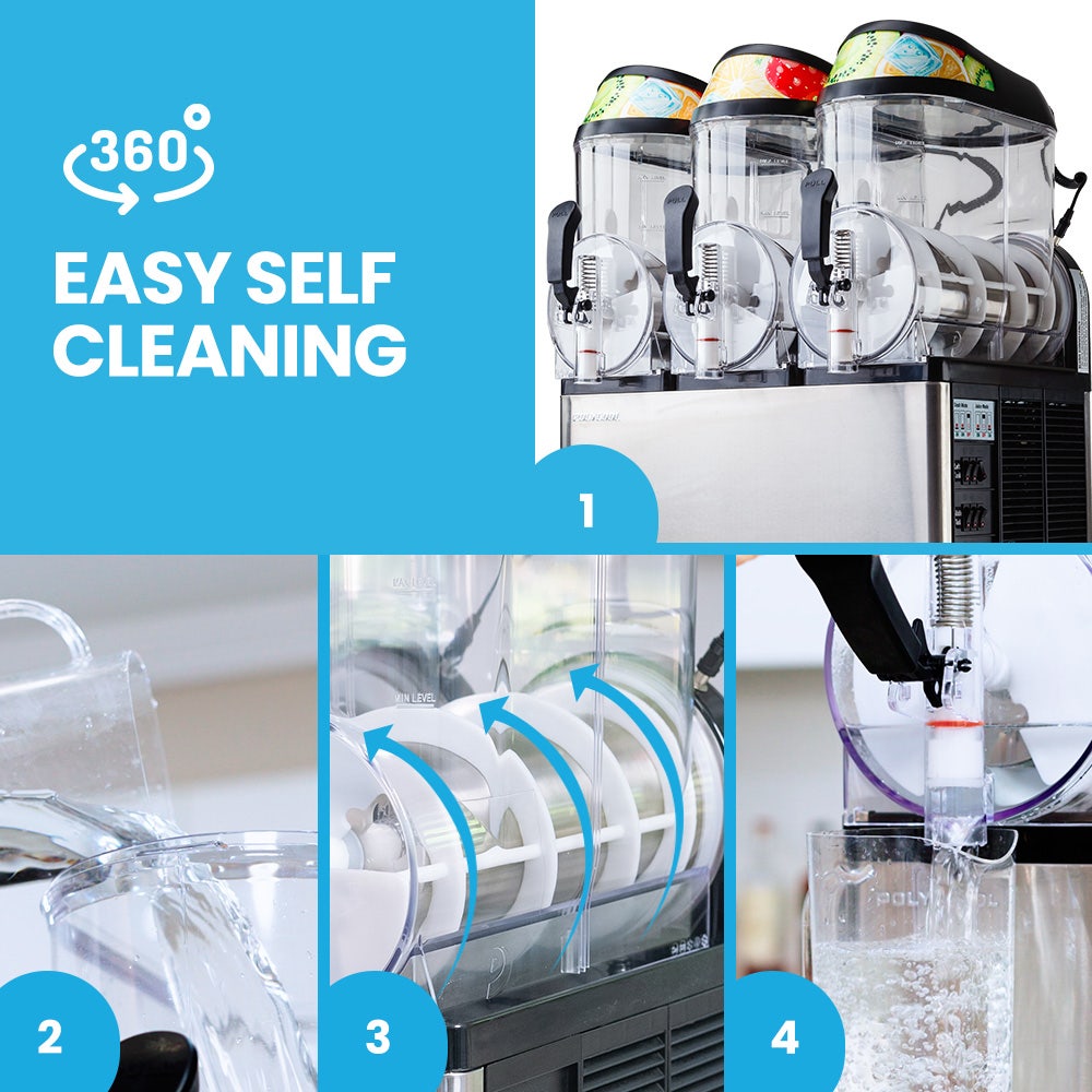 POLYCOOL 36L Slushie Machine Granita Commercial Slush Slurpee Maker Slushy Juice-Slushie Machines-PEROZ Accessories