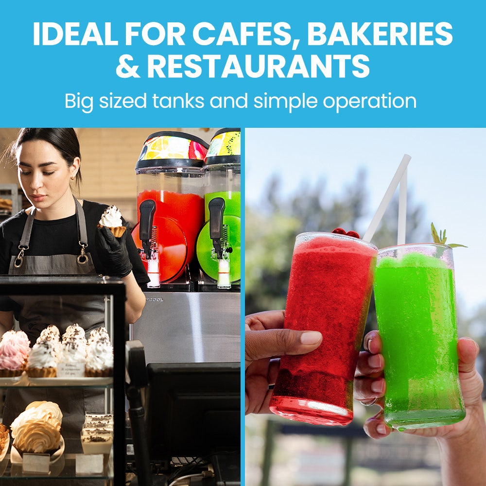 POLYCOOL 36L Slushie Machine Granita Commercial Slush Slurpee Maker Slushy Juice-Slushie Machines-PEROZ Accessories