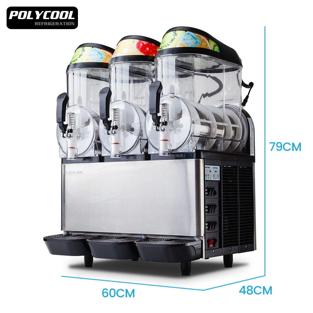 POLYCOOL 36L Slushie Machine Granita Commercial Slush Slurpee Maker Slushy Juice-Slushie Machines-PEROZ Accessories