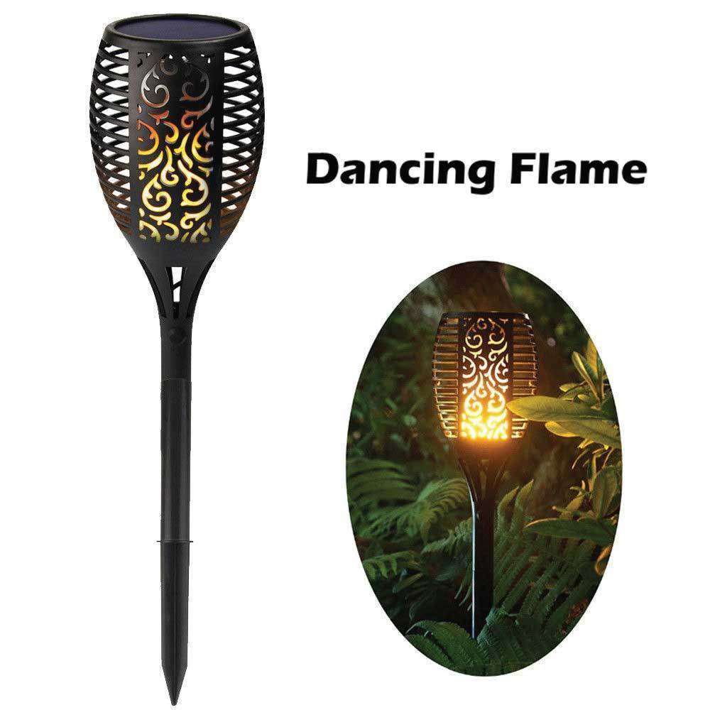 72 LED Bulbs Torch Solar Garden Outdoor Flame Dancing Flickering Light Auto Lamp-Home & Garden > Lighting-PEROZ Accessories