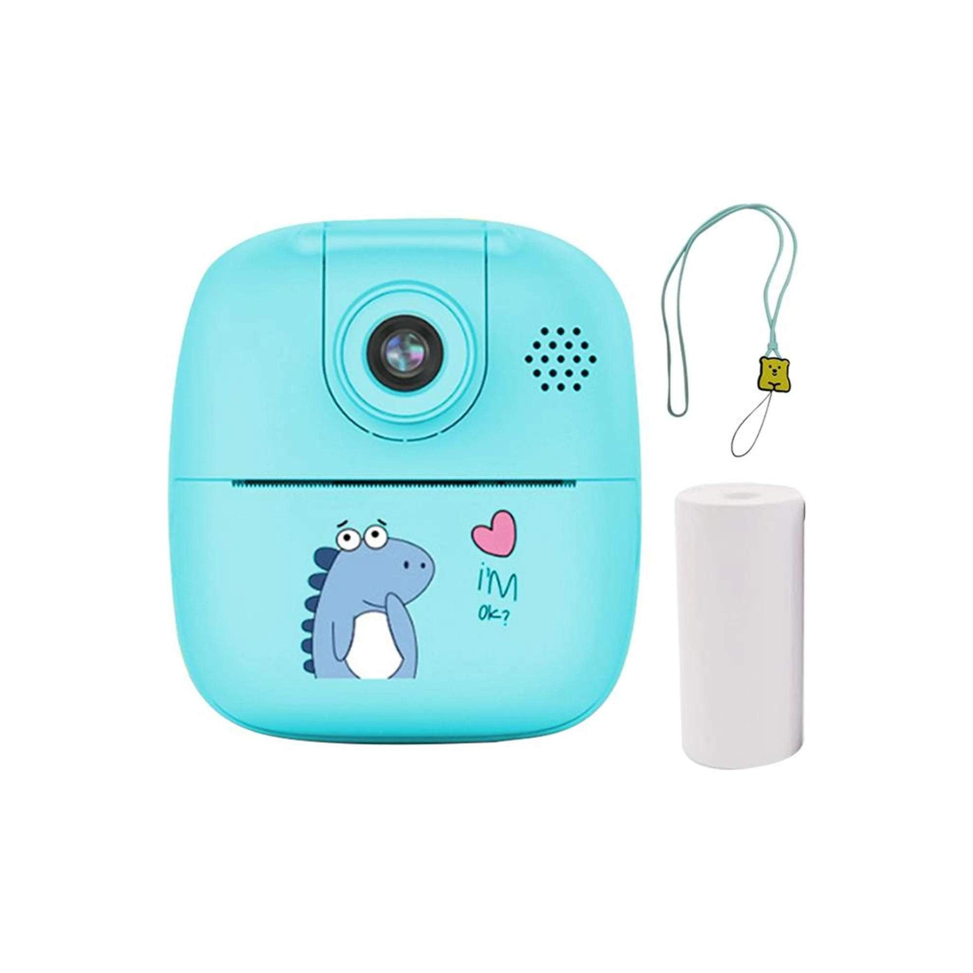 Kids Rechargeable Instant Print Camera Blue - Digital Thermal Photo Video MP3-Audio & Video > Photography > Camera Accessories-PEROZ Accessories