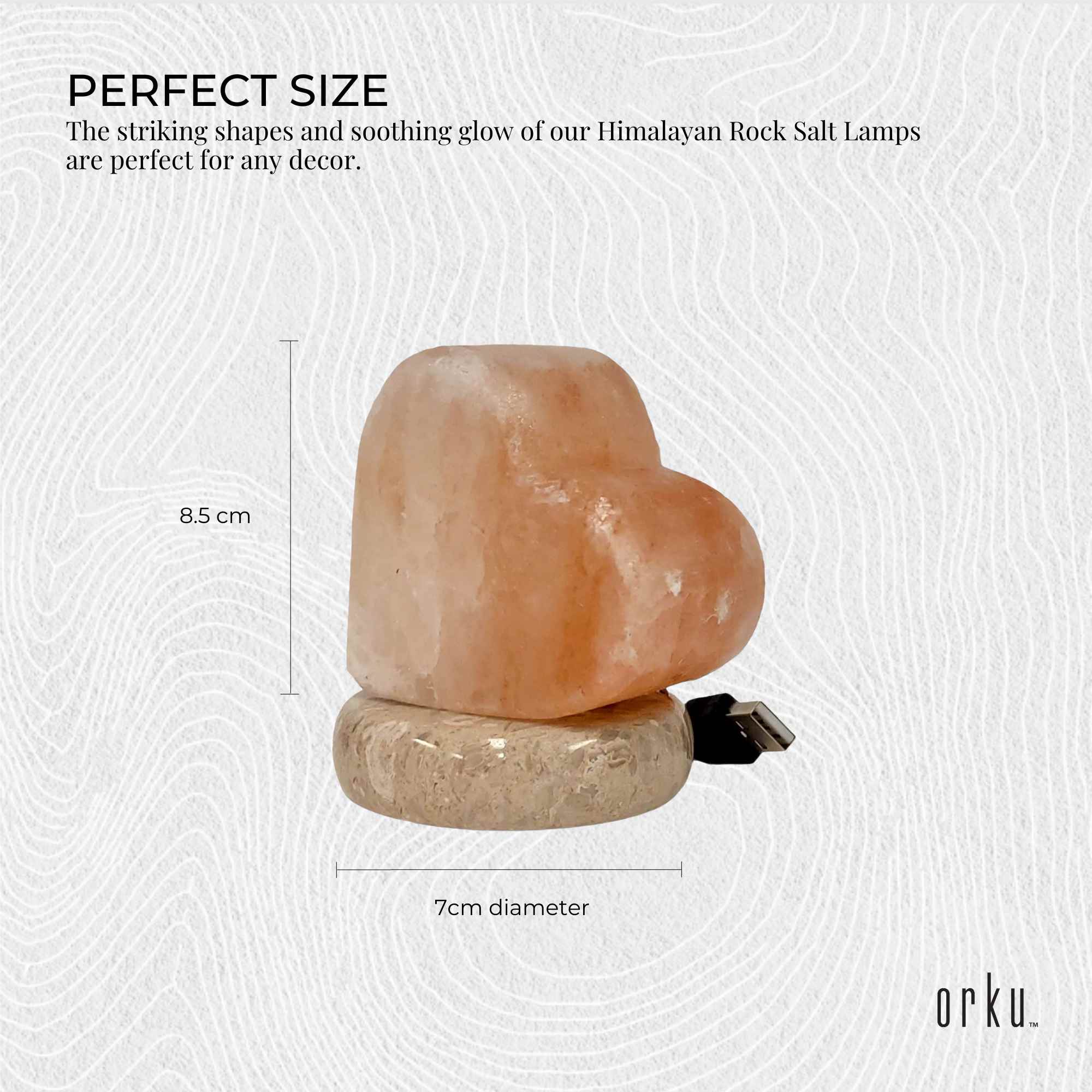 USB Colour Changing Salt Himalayan Lamp - Heart Love Shape Pink Rock LED Light-Home & Garden > Lighting > Table Lamps-PEROZ Accessories