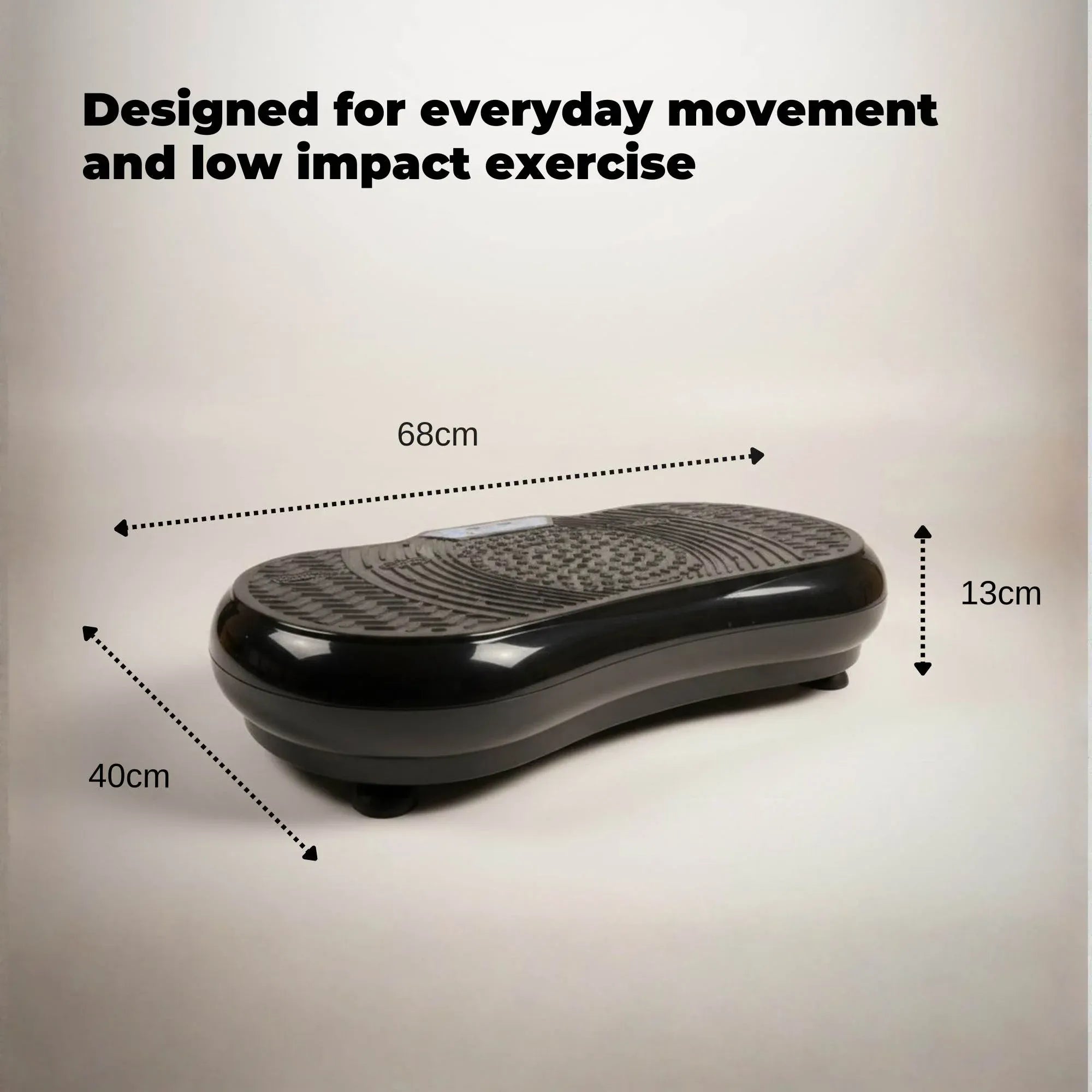 Social Hike 68cm Vibration Plate Machine Full Body Workout Platform Black-Sports & Fitness > Fitness Accessories-PEROZ Accessories