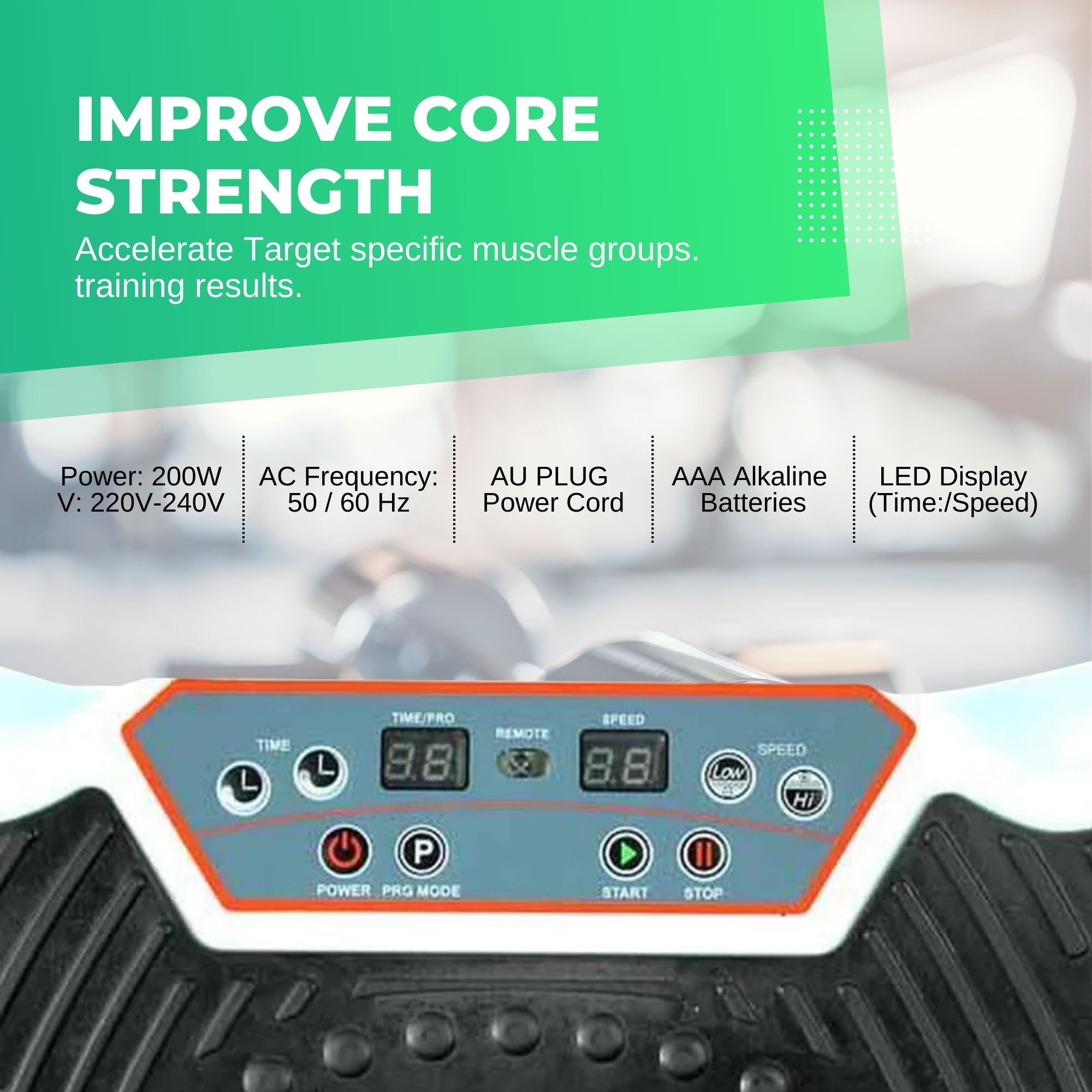 Social Hike White Vibration Machine Platform - Exercise Plate Whole Body Workout-Sports & Fitness > Fitness Accessories-PEROZ Accessories