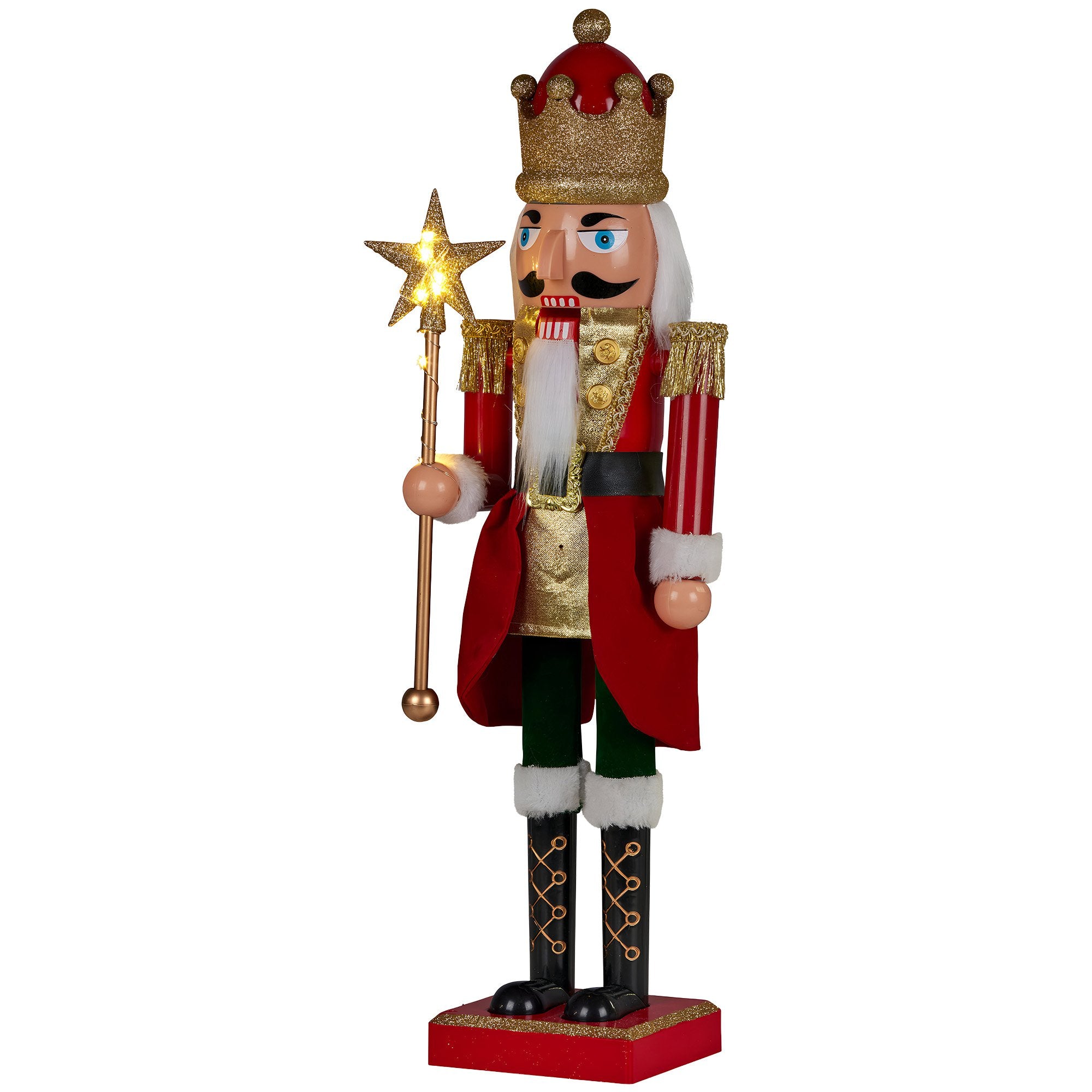 Christabelle 60cm Musical LED Animated Christmas Nutcracker Ornament Decoration-Occasions > Christmas > Christmas Decorations-PEROZ Accessories