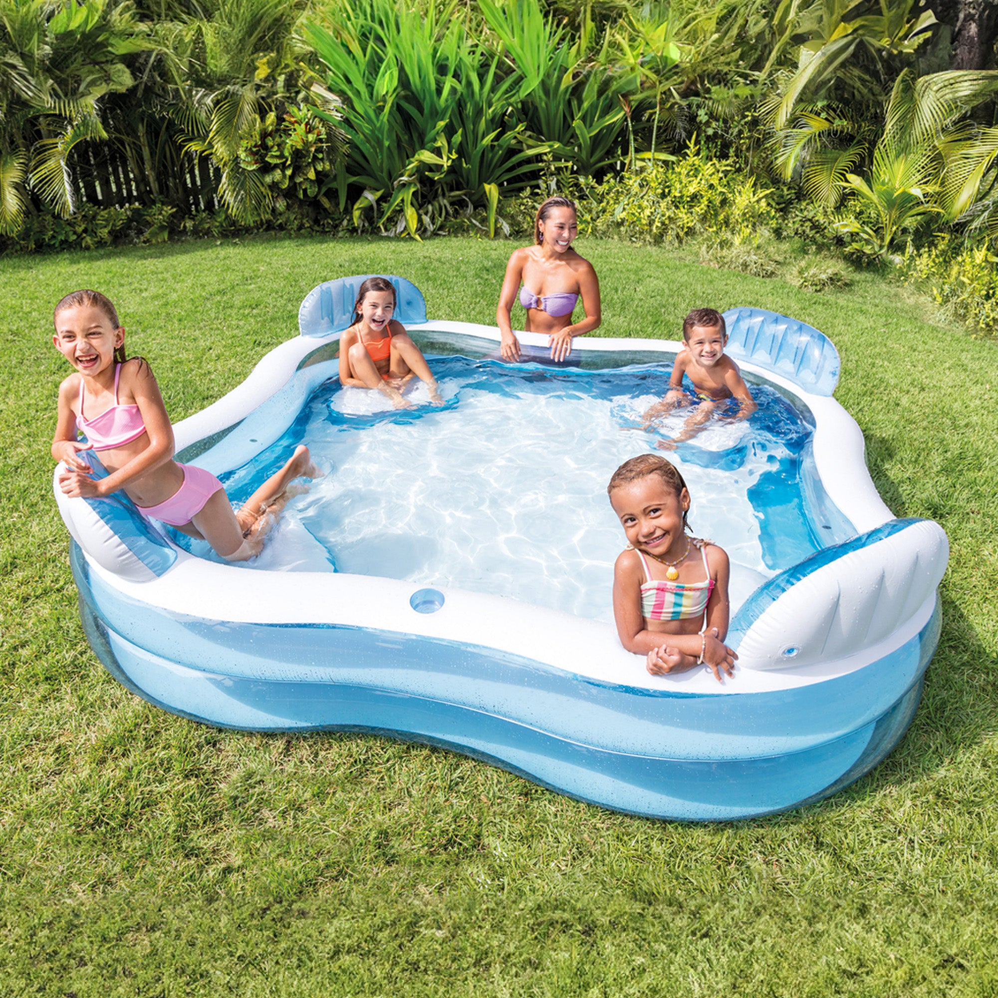 Intex Swim Center Square Inflatable Lounge Pool-Home & Garden > Pool & Accessories > Pool Toys & Inflatables-PEROZ Accessories